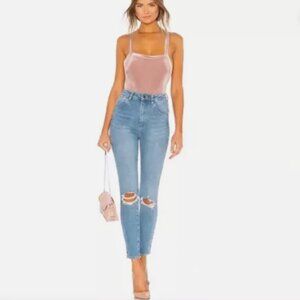 ROLLA'S Women Jeans 26" Light Wash Denim Westcoast Super Skinny Rip Knee‎